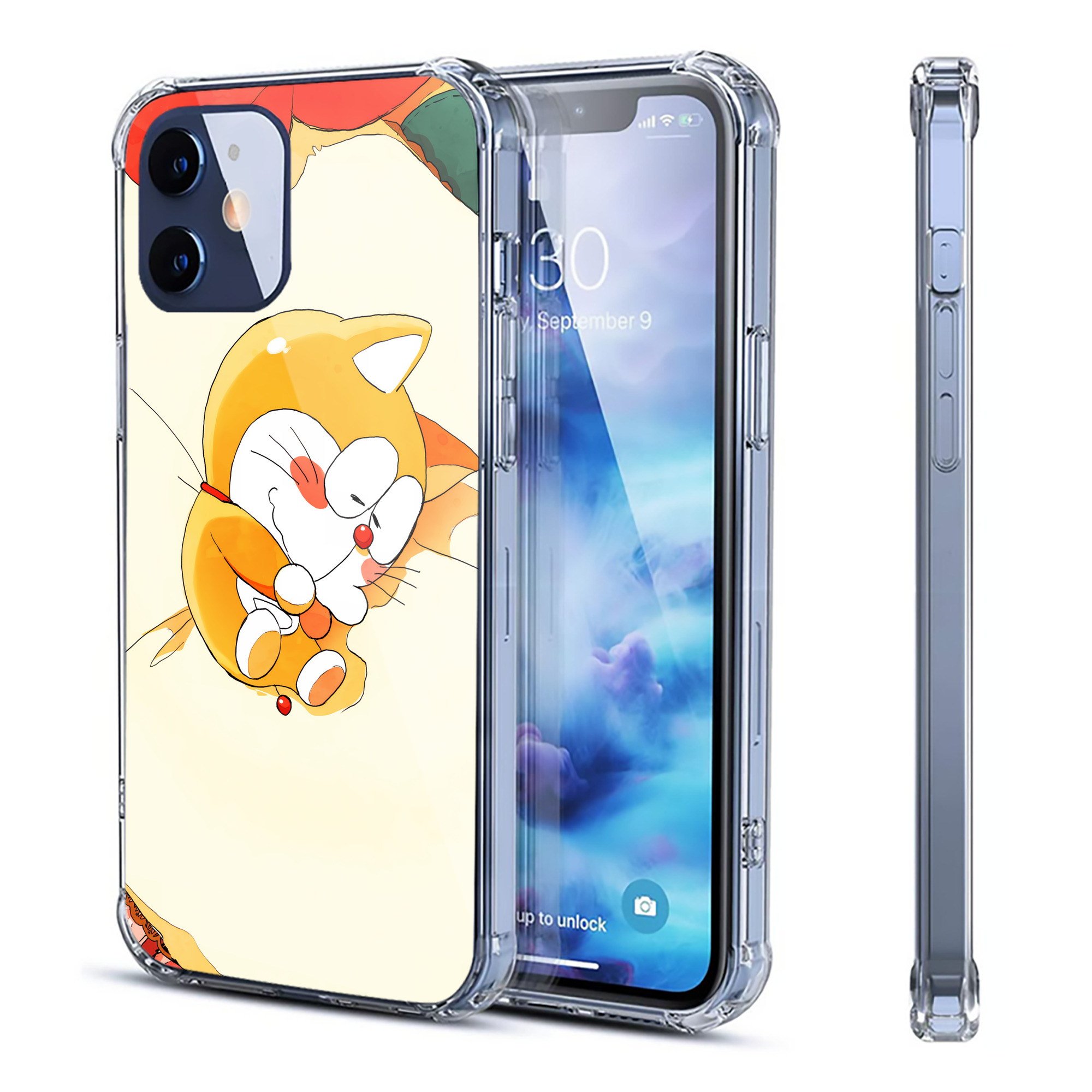 （画像用） ドラえもん Doraemon 【iPhone 12シリーズ対応】透明スマホケース（クリアソフトケース）